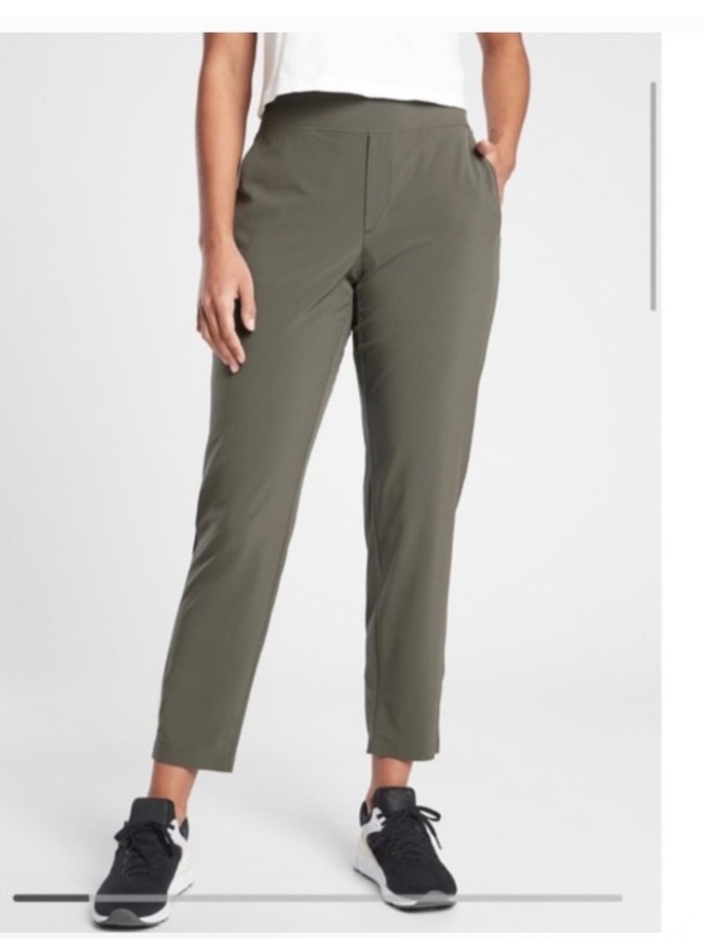 Athleta Gray Olive Green Brooklyn Ankle Pants- 6